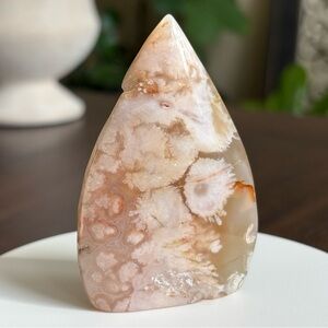 Flower Agate Crystal Flame with Natural Imperfections